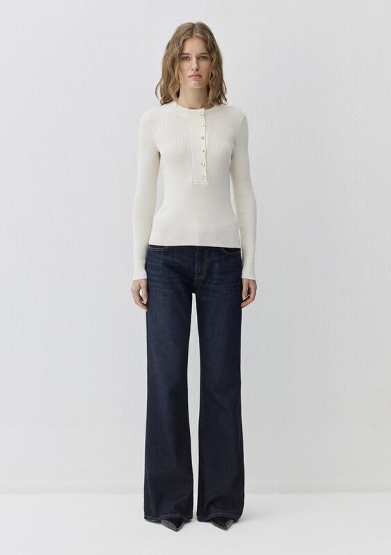 YUVARLAK YAKA KAZAK Kadın Beyaz Kazak - M1710830