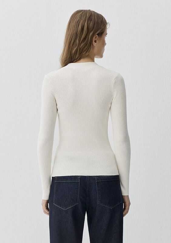 YUVARLAK YAKA KAZAK Kadın Beyaz Kazak - M1710830